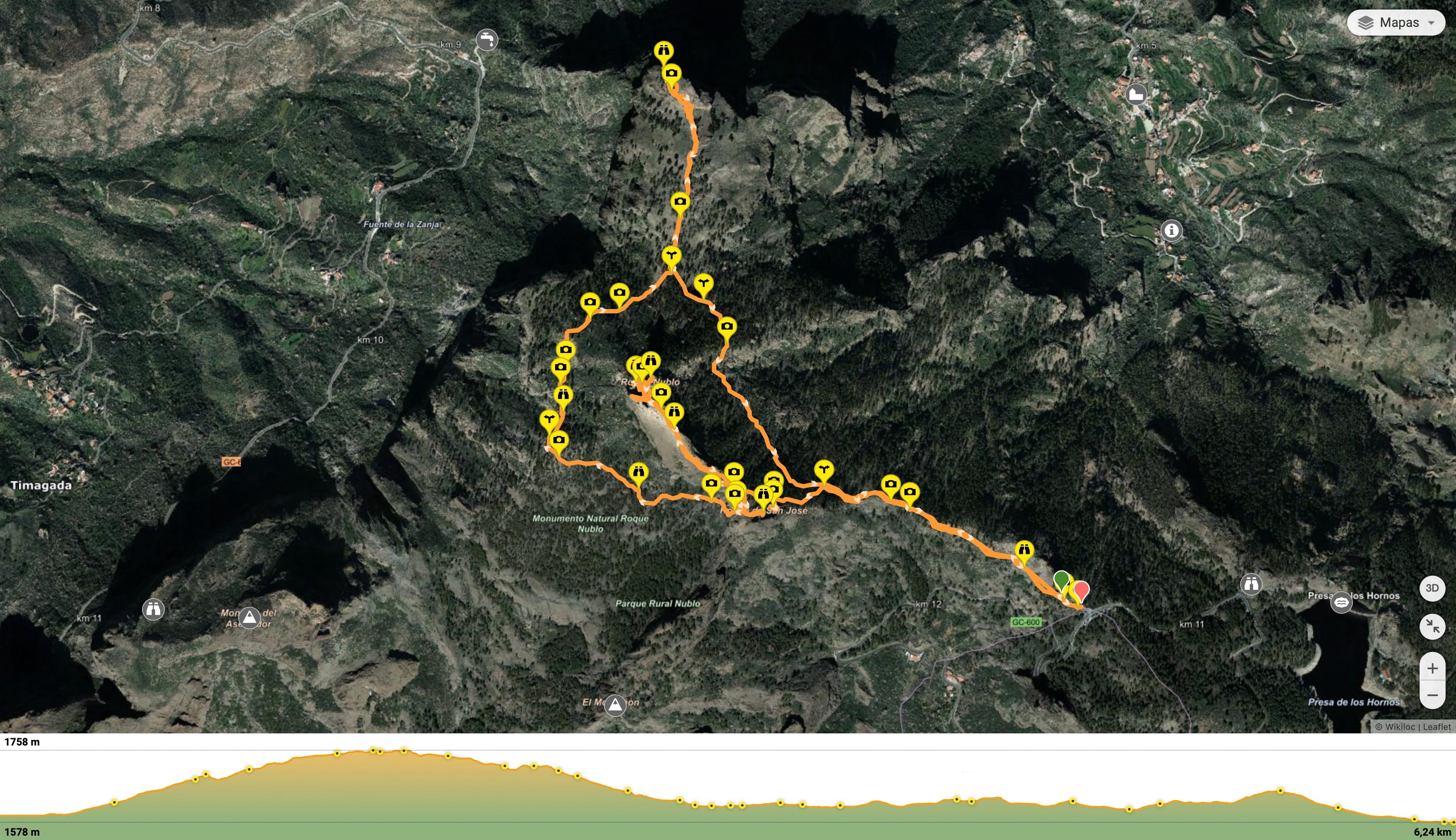 Circular trail to Roque Nublo in Gran Canaria, by Baler, on wikiloc.