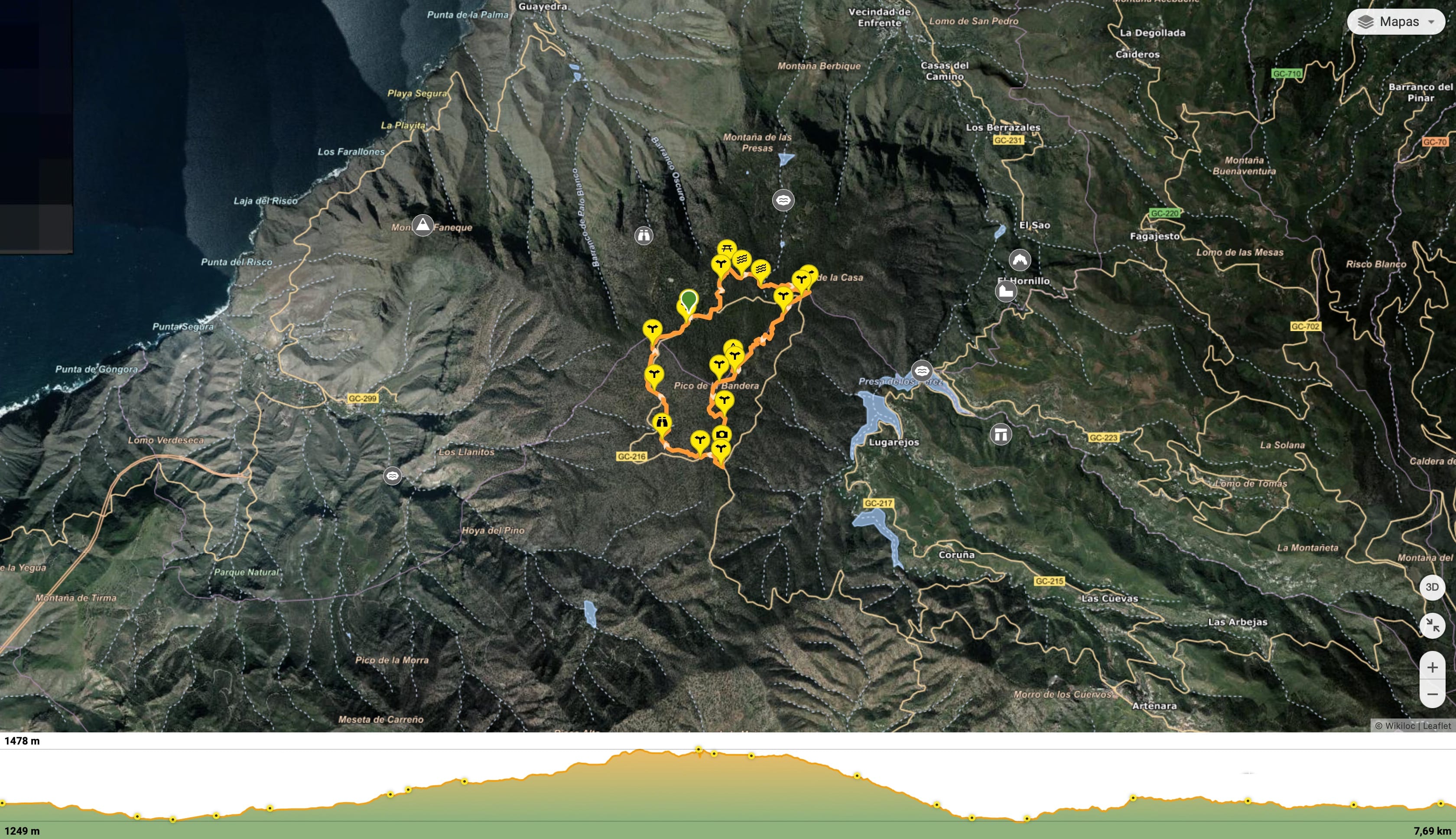 Tamadaba circular trail in Gran Canaria, by spadher, on wikiloc.