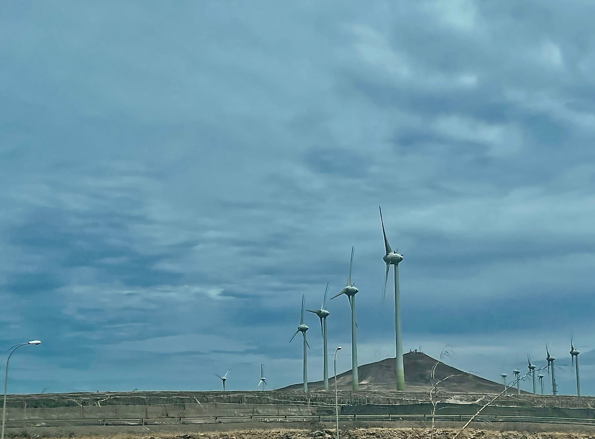 Wind turbines in Gran Canaria, Spain.